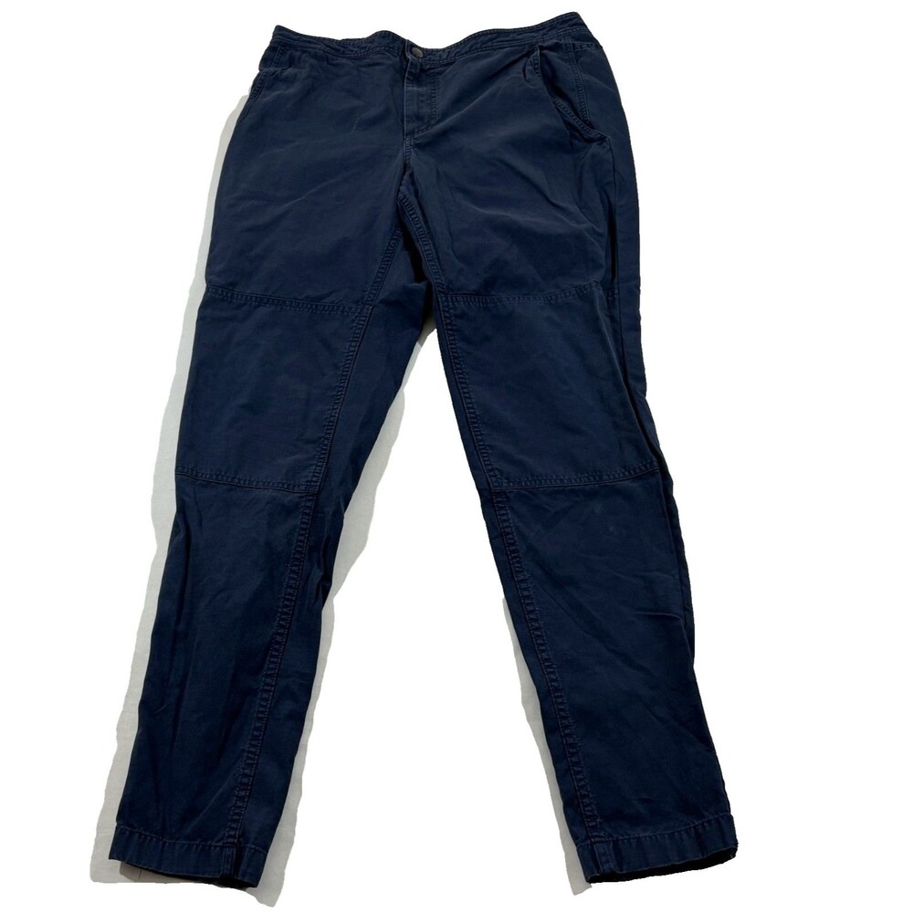 A.P.C. Mens Navy Ripstop Carpenter Chino Tapered Pants Cotton Casual Sz XL